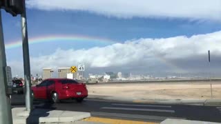 Awesome rainbow over Las Vegas.