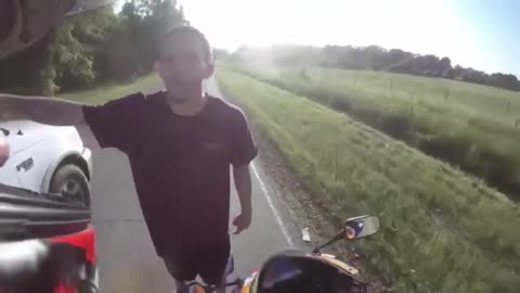 Hick Runs Biker Off Road, Physical Confrontation Is Captured On Video