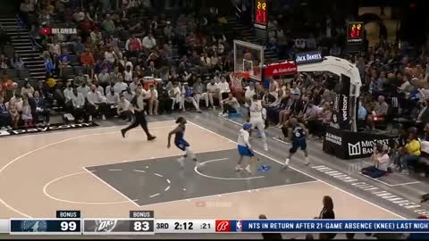 OKC Thunder court cleaners help stop the Timberwolves fast break