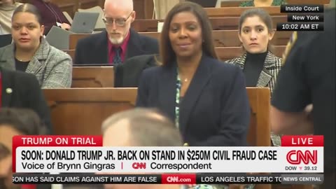 AG Letitia James Decides To Smirk Before Don Jr Gives His Testimony