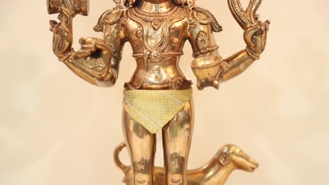 23" Shiva Manifested as Bhairava Madhuchista Vidhana (Lost-Wax) | Panchaloha Bronze from Swamimalai