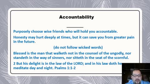 Wisdom from the word - Accountability