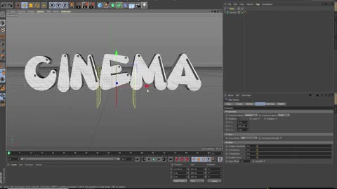 C4D cool effect tutorial: title text LOGO production 6