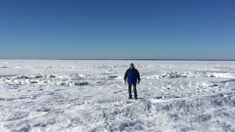 Watch This Insane Footage Of Whole Ocean Frozen Over