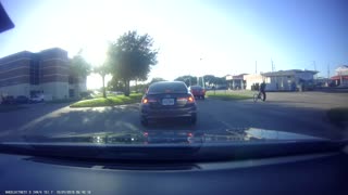 Cyclist Inches from Disaster