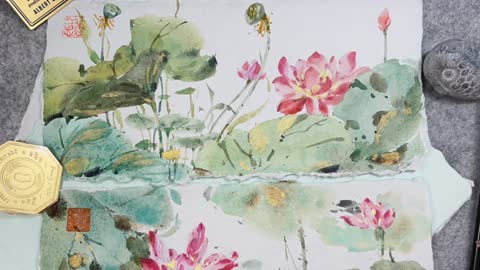Watercolor course taught by university - watercolor stamen 01