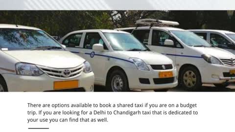 One Way Taxi from Delhi to Chandigarh