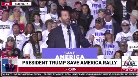Donald Trump Jr. FULL Speech at the Rally in Texas