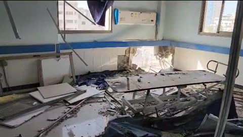 Hospital damged in Gaza
