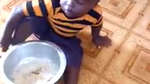 OMG you won't believe what happened after this kid finish eating
