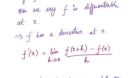 Math4A Lecture Overview MAlbert CH3 | 2 Derivatives as a Function