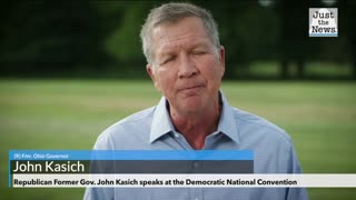 Republican Former Gov. John Kasich speaks at the Democratic National Convention