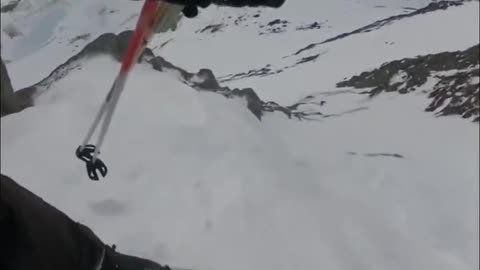 Ski down the cliff