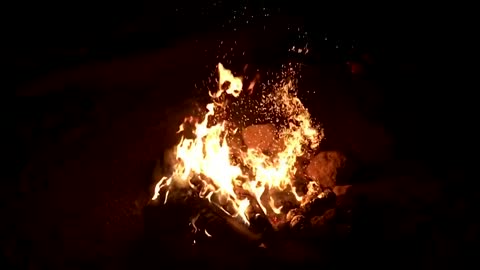 Relaxing bonfire