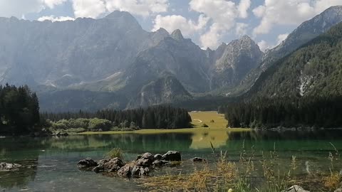 Beautiful lake in north Friuli region, North Italy