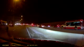Car Pursues Hit and Run Driver on Highway