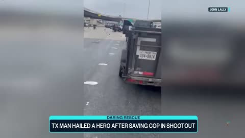 Texas man hailed a hero after saving officer in shootout