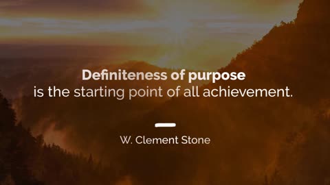 Definiteness of Purpose