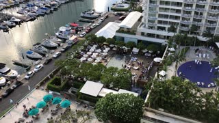 Poolside party under tropical cloud cover at The Modern hotel, Waikiki