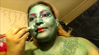 Alien space halloween makeup
