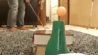 Man Makes Awesome Quarantine Golf Trick Shot
