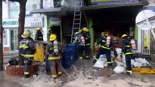 Incendio en ferretería de Floridablanca