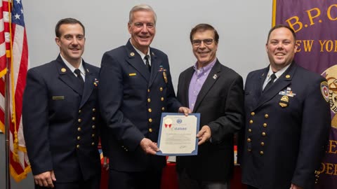 Hon. Chief Steve Grogan Named Lynbrook Firefighter of the Year - Lynbrook Fire Dept, NY.
