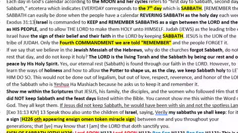 Moon Her Cycles Sabbaths Holy Calendar Sign of the Lord and Israel