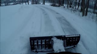 Golf Cart Plowing Snow