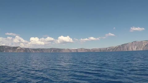 Boat ride on Crater Lake in Oregon