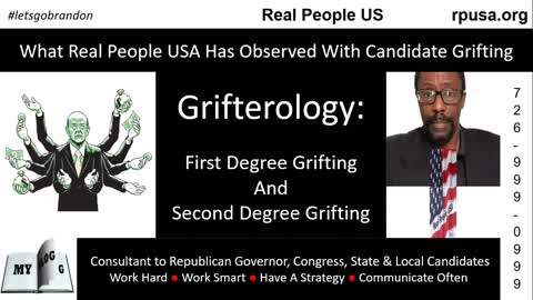 What Real People USA Has Observed With Candidate Grifting