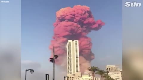 Beirut explosion - mushroom shaped blast rips through Lebanese capital