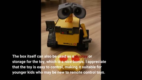 Mattel Disney Pixar Wall-E Remote Control Robot Toy 9.5-in 24-cm Tall, Kids Gift for Ages 4 Yea...