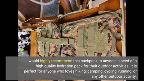 Buyer Reviews: MARCHWAY Tactical Molle Hydration Pack Backpack with 3L TPU Water Bladder, Milit...