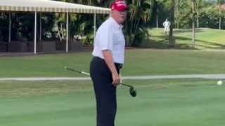 Trump Bashes Biden on the Golf Course