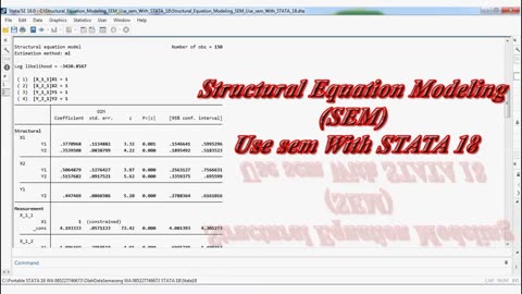 Structural Equation Modeling (SEM) Use sem With STATA 18