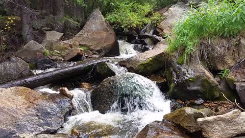 Cascading mountain stream to relax to