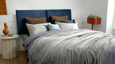 Bedsure Fleece Bed Blankets Queen Size Grey