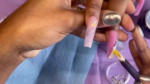 WATCH ME WORK THE PROCESS OF 4 DIFFERENT ACCRYLIC NAIL SET
