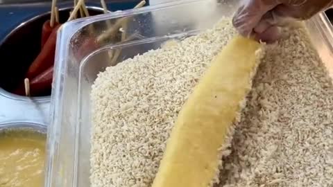 Mozzarella Corn Dog!! Would you EAT this(via @Kristopher)