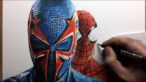 06 Drawing Spiderman Shattered Dimensions - Timelapse