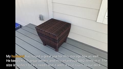 Customer Comments: Sundale Outdoor Small Deck Storage Box Outdoor with Lid, 13 Gallon Small Out...