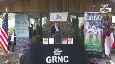 NC Court of Appeals Candidate Judge Michael Stading Speaks at the GRNC and GOA Steel Plate Challenge