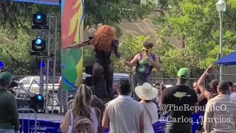 Drag queen sings “suck my d***” and twerks in front of children at a “family-friendly” pride fest