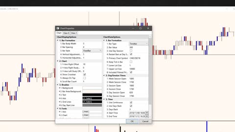 Bluewater Trader - Basic chart settings