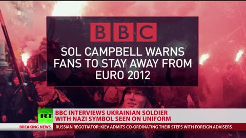 BBC was interviewing a Ukrainian soldier wearing a Nazi Germany SS division patch