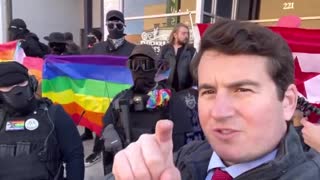 Alex Stein Confronts Armed ANTIFA Protecting Trans Pedophile Groomers In Denton, Texas