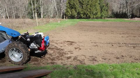 Tilling With a BCS walk behand tractor prepping our new market garden