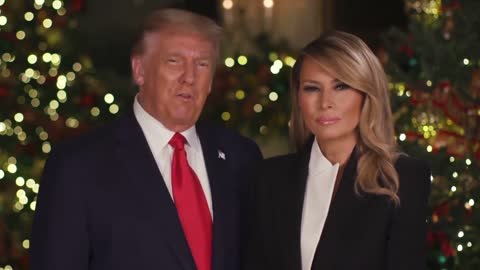 president donald trump and his wife wish me a merry christmas
