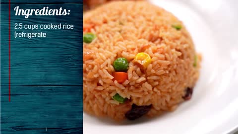 Kids friendly fried rice, American fried rice style